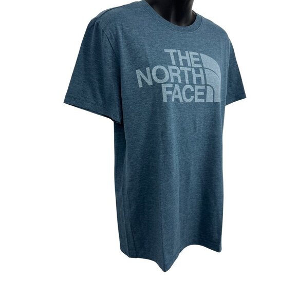 The North Face Mens Blue Graphic Logo Tee Shirt Size Medium M Short Sleeve EUC - Picture 3 of 7